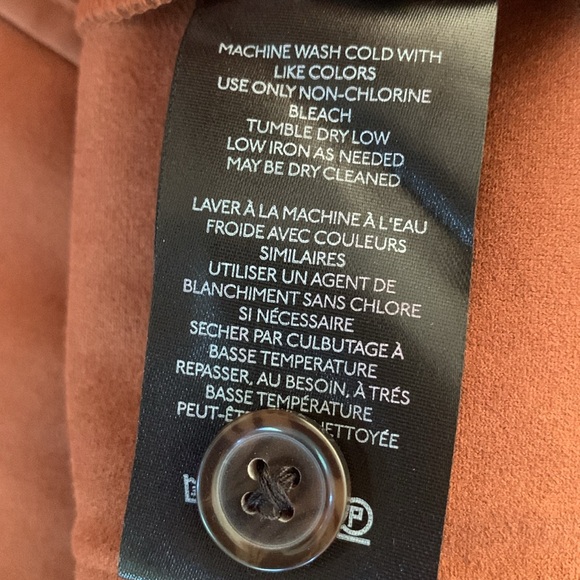 Anthropologie Lauren Faux Suede Wrap Tie Midi Skirt Brown Fall Thanksgiving - Picture 10 of 11